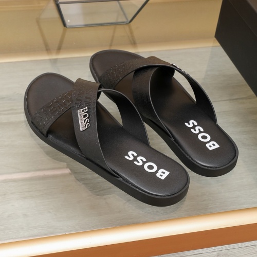 Cheap Boss Slippers For Men #1225692 Replica Wholesale [$64.00 USD] [ITEM#1225692] on Replica Boss Slippers