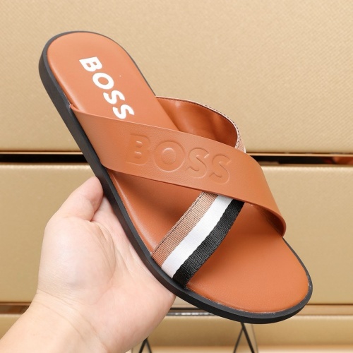 Cheap Boss Slippers For Men #1225693 Replica Wholesale [$64.00 USD] [ITEM#1225693] on Replica Boss Slippers