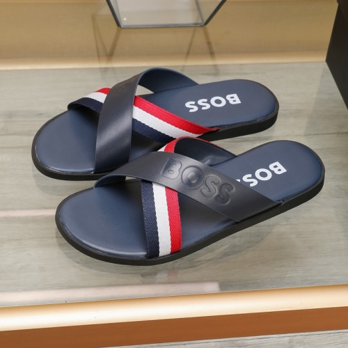 Cheap Boss Slippers For Men #1225694 Replica Wholesale [$64.00 USD] [ITEM#1225694] on Replica Boss Slippers