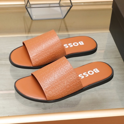 Cheap Boss Slippers For Men #1225696 Replica Wholesale [$64.00 USD] [ITEM#1225696] on Replica Boss Slippers