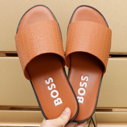 Cheap Boss Slippers For Men #1225696 Replica Wholesale [$64.00 USD] [ITEM#1225696] on Replica Boss Slippers