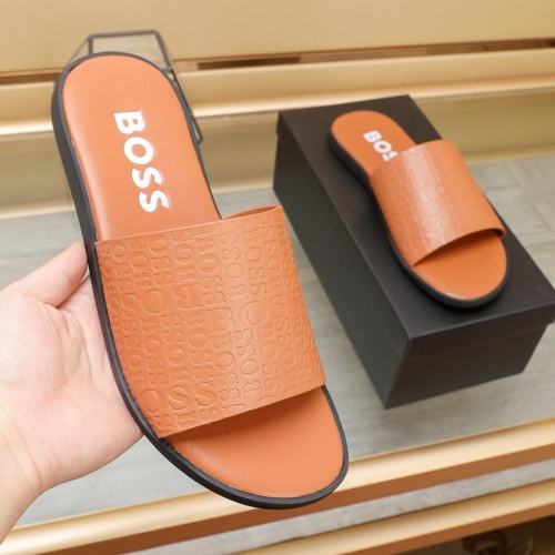 Cheap Boss Slippers For Men #1225696 Replica Wholesale [$64.00 USD] [ITEM#1225696] on Replica Boss Slippers