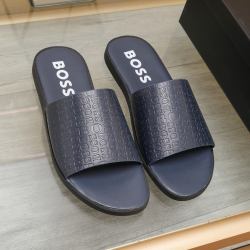 Cheap Boss Slippers For Men #1225697 Replica Wholesale [$64.00 USD] [ITEM#1225697] on Replica Boss Slippers