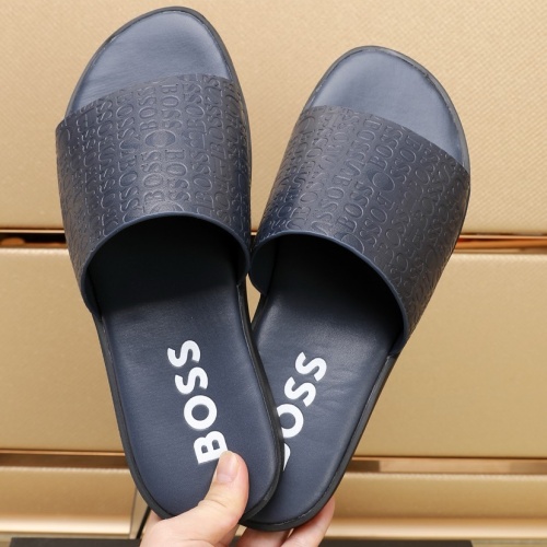 Cheap Boss Slippers For Men #1225697 Replica Wholesale [$64.00 USD] [ITEM#1225697] on Replica Boss Slippers