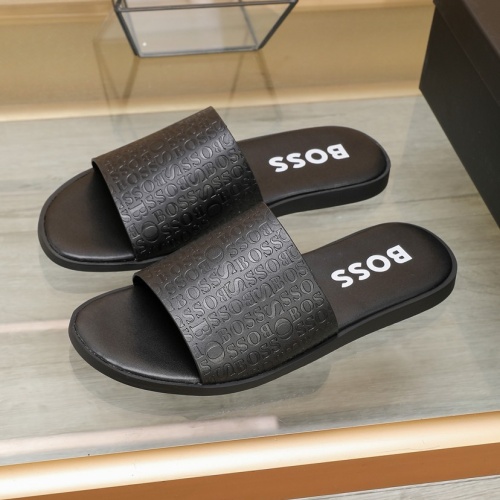 Cheap Boss Slippers For Men #1225698 Replica Wholesale [$64.00 USD] [ITEM#1225698] on Replica Boss Slippers