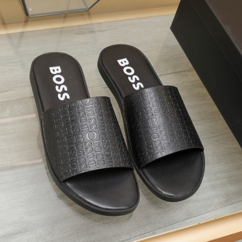 Cheap Boss Slippers For Men #1225698 Replica Wholesale [$64.00 USD] [ITEM#1225698] on Replica Boss Slippers