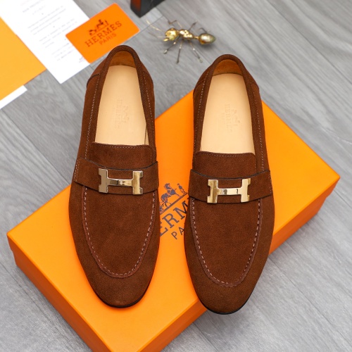 Cheap Hermes Leather Shoes For Men #1225931 Replica Wholesale [$92.00 USD] [ITEM#1225931] on Replica Hermes Leather Shoes