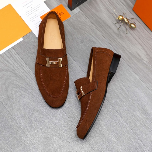 Cheap Hermes Leather Shoes For Men #1225931 Replica Wholesale [$92.00 USD] [ITEM#1225931] on Replica Hermes Leather Shoes