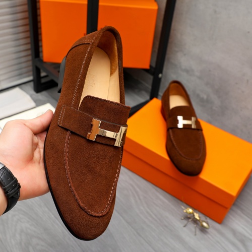 Cheap Hermes Leather Shoes For Men #1225931 Replica Wholesale [$92.00 USD] [ITEM#1225931] on Replica Hermes Leather Shoes