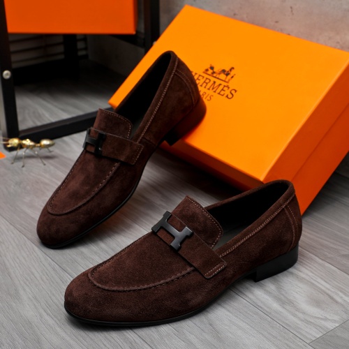 Cheap Hermes Leather Shoes For Men #1225933 Replica Wholesale [$92.00 USD] [ITEM#1225933] on Replica Hermes Leather Shoes