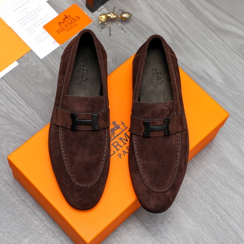 Cheap Hermes Leather Shoes For Men #1225933 Replica Wholesale [$92.00 USD] [ITEM#1225933] on Replica Hermes Leather Shoes