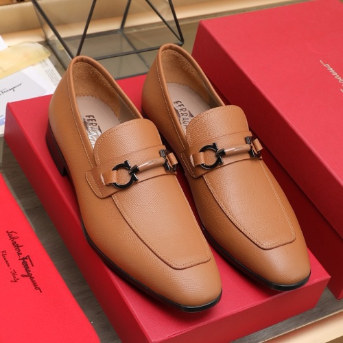 Cheap Salvatore Ferragamo Leather Shoes For Men #1226123 Replica Wholesale [$122.00 USD] [ITEM#1226123] on Replica Salvatore Ferragamo Leather Shoes