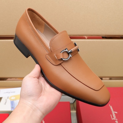 Cheap Salvatore Ferragamo Leather Shoes For Men #1226123 Replica Wholesale [$122.00 USD] [ITEM#1226123] on Replica Salvatore Ferragamo Leather Shoes