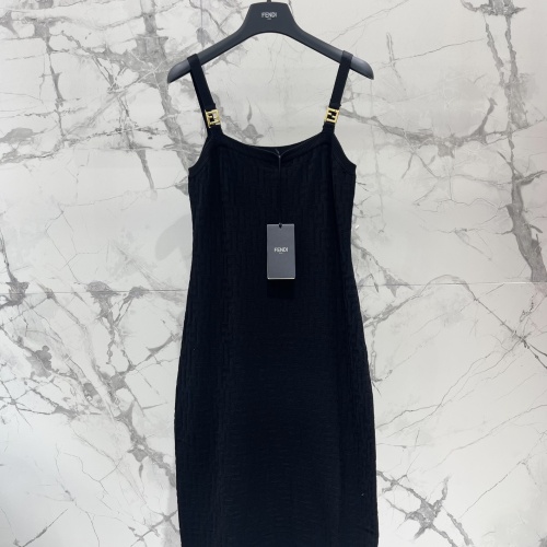 Cheap Fendi Dresses Sleeveless For Women #1226255 Replica Wholesale [$108.00 USD] [ITEM#1226255] on Replica Fendi Dresses