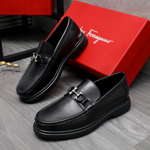 Cheap Salvatore Ferragamo Leather Shoes For Men #1226270 Replica Wholesale [$88.00 USD] [ITEM#1226270] on Replica Salvatore Ferragamo Leather Shoes