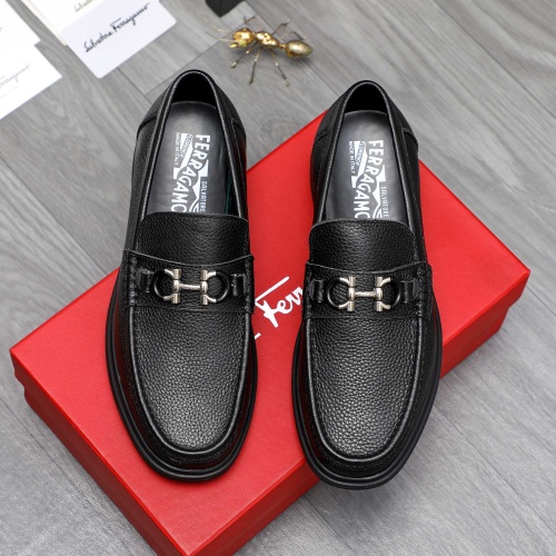 Cheap Salvatore Ferragamo Leather Shoes For Men #1226271 Replica Wholesale [$88.00 USD] [ITEM#1226271] on Replica Salvatore Ferragamo Leather Shoes