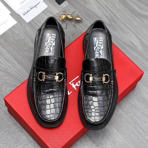 Cheap Salvatore Ferragamo Leather Shoes For Men #1226276 Replica Wholesale [$88.00 USD] [ITEM#1226276] on Replica Salvatore Ferragamo Leather Shoes