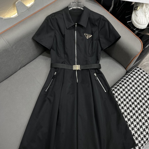 Cheap Prada Dresses Short Sleeved For Women #1226453 Replica Wholesale [$96.00 USD] [ITEM#1226453] on Replica Prada Dresses