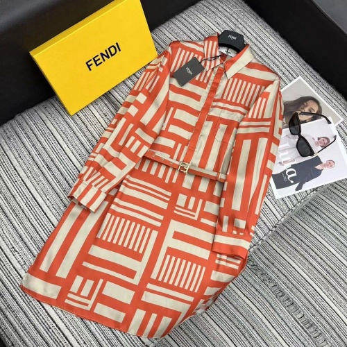 Cheap Fendi Dresses Long Sleeved For Women #1226462 Replica Wholesale [$108.00 USD] [ITEM#1226462] on Replica Fendi Dresses