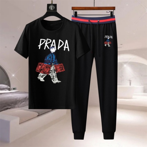 Cheap Prada Tracksuits Short Sleeved For Men #1227234 Replica Wholesale [$76.00 USD] [ITEM#1227234] on Replica Prada Tracksuits