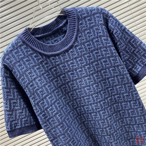 Cheap Fendi Sweaters Short Sleeved For Men #1227343 Replica Wholesale [$48.00 USD] [ITEM#1227343] on Replica Fendi Sweaters