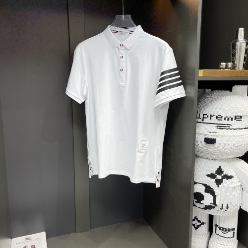 Cheap Thom Browne TB T-Shirts Short Sleeved For Men #1228169 Replica Wholesale [$45.00 USD] [ITEM#1228169] on Replica Thom Browne TB T-Shirts