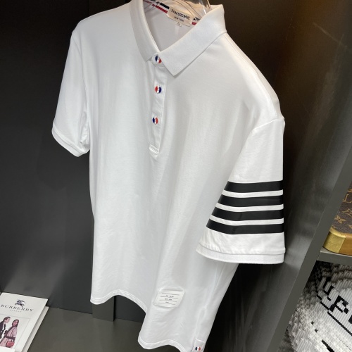 Cheap Thom Browne TB T-Shirts Short Sleeved For Men #1228169 Replica Wholesale [$45.00 USD] [ITEM#1228169] on Replica Thom Browne TB T-Shirts