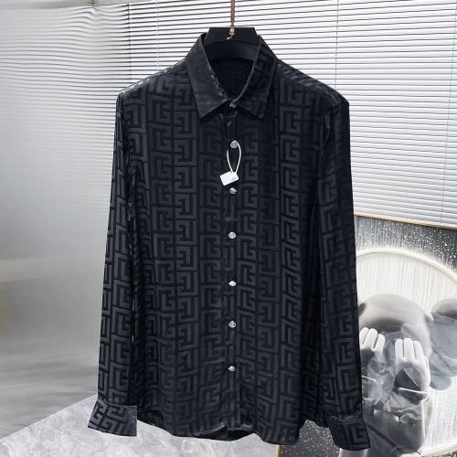 Cheap Balmain Shirts Long Sleeved For Men #1228213 Replica Wholesale [$64.00 USD] [ITEM#1228213] on Replica Balmain Shirts