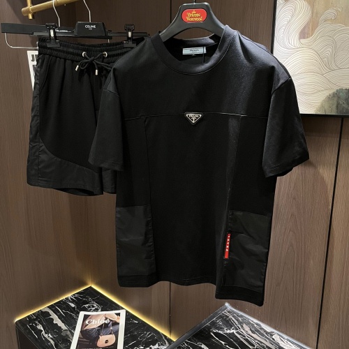 Cheap Prada Tracksuits Short Sleeved For Men #1228277 Replica Wholesale [$85.00 USD] [ITEM#1228277] on Replica Prada Tracksuits