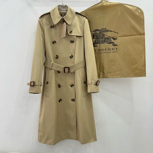 Cheap Burberry Trench Coat Long Sleeved For Women #1228485 Replica Wholesale [$172.00 USD] [ITEM#1228485] on Replica Burberry Trench Coat