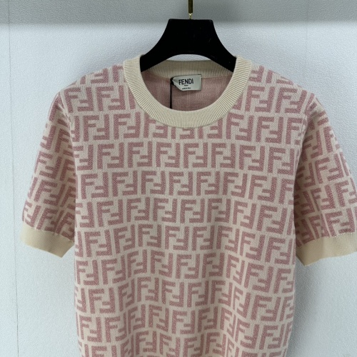 Cheap Fendi Sweaters Short Sleeved For Women #1228514 Replica Wholesale [$92.00 USD] [ITEM#1228514] on Replica Fendi Sweaters