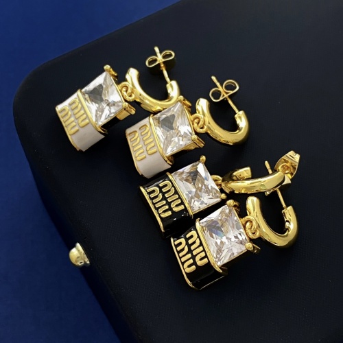 Cheap MIU MIU Earrings For Women #1229458 Replica Wholesale [$29.00 USD] [ITEM#1229458] on Replica MIU MIU Earrings