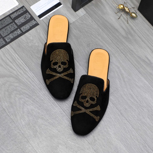 Cheap Philipp Plein PP Slippers For Men #1230348 Replica Wholesale [$72.00 USD] [ITEM#1230348] on Replica Philipp Plein PP Slippers