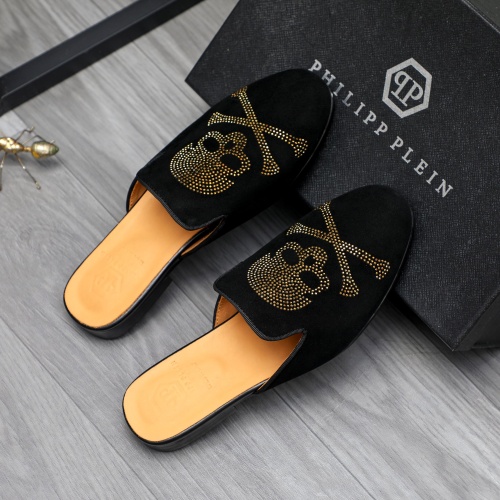 Cheap Philipp Plein PP Slippers For Men #1230348 Replica Wholesale [$72.00 USD] [ITEM#1230348] on Replica Philipp Plein PP Slippers