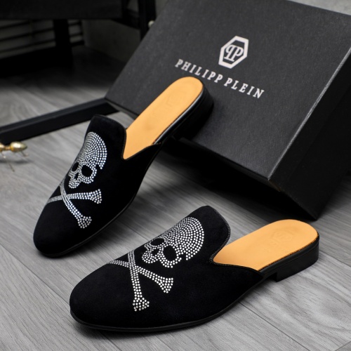 Cheap Philipp Plein PP Slippers For Men #1230349 Replica Wholesale [$72.00 USD] [ITEM#1230349] on Replica Philipp Plein PP Slippers