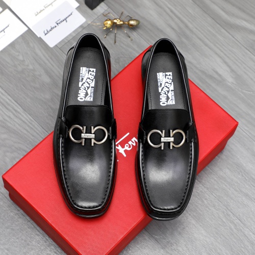 Cheap Salvatore Ferragamo Leather Shoes For Men #1230363 Replica Wholesale [$82.00 USD] [ITEM#1230363] on Replica Salvatore Ferragamo Leather Shoes