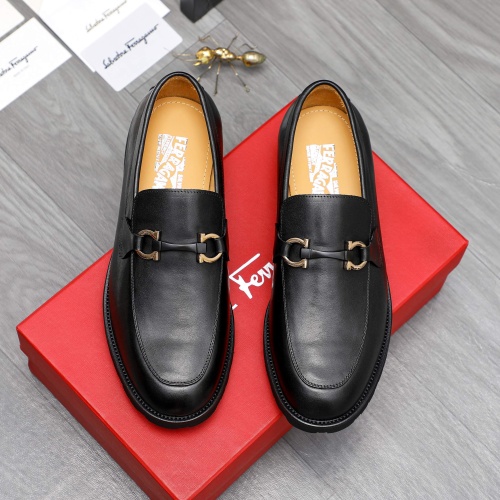 Cheap Salvatore Ferragamo Leather Shoes For Men #1230371 Replica Wholesale [$88.00 USD] [ITEM#1230371] on Replica Salvatore Ferragamo Leather Shoes