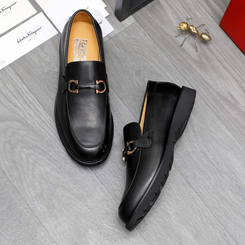 Cheap Salvatore Ferragamo Leather Shoes For Men #1230371 Replica Wholesale [$88.00 USD] [ITEM#1230371] on Replica Salvatore Ferragamo Leather Shoes