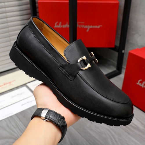 Cheap Salvatore Ferragamo Leather Shoes For Men #1230371 Replica Wholesale [$88.00 USD] [ITEM#1230371] on Replica Salvatore Ferragamo Leather Shoes