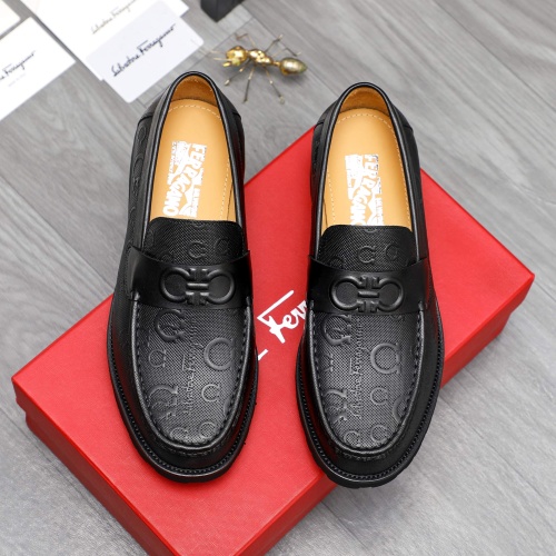 Cheap Salvatore Ferragamo Leather Shoes For Men #1230372 Replica Wholesale [$88.00 USD] [ITEM#1230372] on Replica Salvatore Ferragamo Leather Shoes