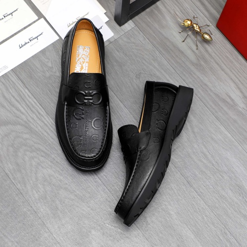 Cheap Salvatore Ferragamo Leather Shoes For Men #1230372 Replica Wholesale [$88.00 USD] [ITEM#1230372] on Replica Salvatore Ferragamo Leather Shoes