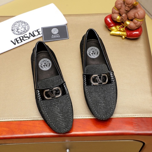 Cheap Versace Leather Shoes For Men #1230701 Replica Wholesale [$68.00 USD] [ITEM#1230701] on Replica Versace Leather Shoes