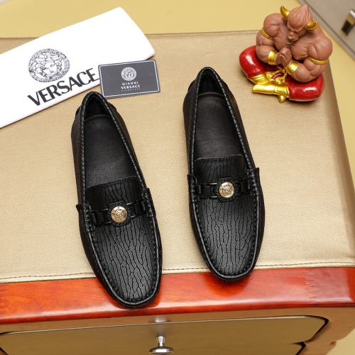 Cheap Versace Leather Shoes For Men #1230703 Replica Wholesale [$68.00 USD] [ITEM#1230703] on Replica Versace Leather Shoes