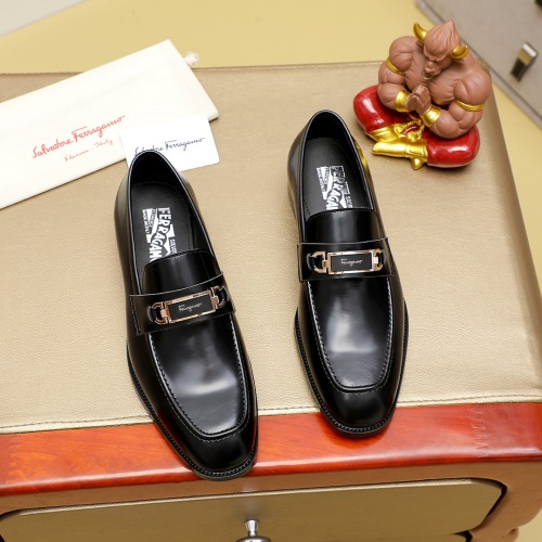 Cheap Salvatore Ferragamo Leather Shoes For Men #1230741 Replica Wholesale [$85.00 USD] [ITEM#1230741] on Replica Salvatore Ferragamo Leather Shoes