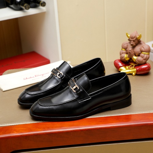 Cheap Salvatore Ferragamo Leather Shoes For Men #1230741 Replica Wholesale [$85.00 USD] [ITEM#1230741] on Replica Salvatore Ferragamo Leather Shoes