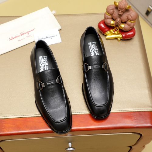 Cheap Salvatore Ferragamo Leather Shoes For Men #1230743 Replica Wholesale [$85.00 USD] [ITEM#1230743] on Replica Salvatore Ferragamo Leather Shoes