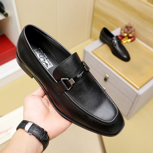 Cheap Salvatore Ferragamo Leather Shoes For Men #1230743 Replica Wholesale [$85.00 USD] [ITEM#1230743] on Replica Salvatore Ferragamo Leather Shoes