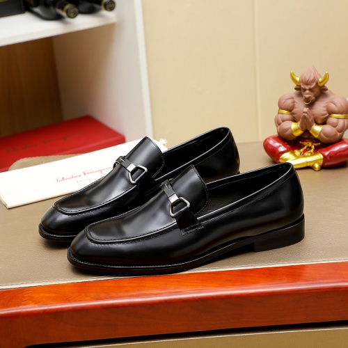 Cheap Salvatore Ferragamo Leather Shoes For Men #1230744 Replica Wholesale [$85.00 USD] [ITEM#1230744] on Replica Salvatore Ferragamo Leather Shoes