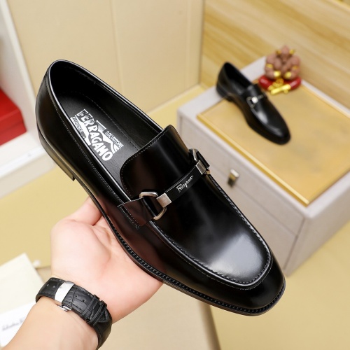 Cheap Salvatore Ferragamo Leather Shoes For Men #1230744 Replica Wholesale [$85.00 USD] [ITEM#1230744] on Replica Salvatore Ferragamo Leather Shoes