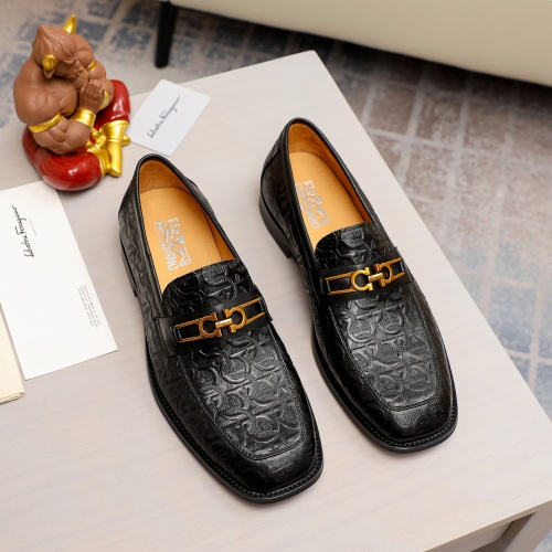 Cheap Salvatore Ferragamo Leather Shoes For Men #1230745 Replica Wholesale [$85.00 USD] [ITEM#1230745] on Replica Salvatore Ferragamo Leather Shoes